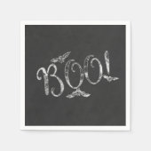 Serviette En Papier BOO ! Halloween Chalkboard Chalk Fête (Devant)