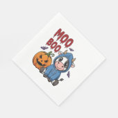 Serviette En Papier Boo Halloween Éffrayante vache fantôme (Coin)