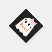 Serviette En Papier Boo ! Halloween Fille Fantôme Papier noir serviett (Coin)