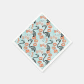 Serviette En Papier Boo Halloween | Flamant rose Skeleton (Coin)