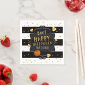 Serviette En Papier BOO ! Halloween noir et blanc frisé bonbon Corn (En situation)