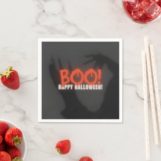 Serviette En Papier Boo halloween - Serviettes en papier, Cocktail sta (En situation)