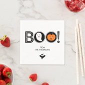 Serviette En Papier Boo ! Happy Halloween Papier Napkin (En situation)