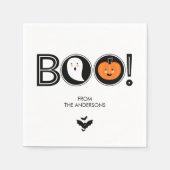 Serviette En Papier Boo ! Happy Halloween Papier Napkin (Devant)