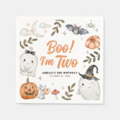 Serviette En Papier Boo ! Je suis deux serviettes d'anniversaire Hallo (Devant)