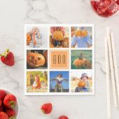 Serviette En Papier Boo Modern Halloween Photo Collage (En situation)