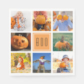 Serviette En Papier Boo Modern Halloween Photo Collage (Devant)