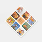 Serviette En Papier Boo Modern Halloween Photo Collage (Coin)