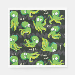 Serviette En Papier Boo Octopus Green Kids Clothing & Décor