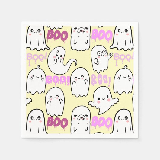 Serviette En Papier Boo, sensation fantomatique.b (Devant)