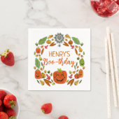 Serviette En Papier Boo-thday Halloween fête d'anniversaire (En situation)