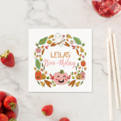 Serviette En Papier Boo-thday Halloween rose fête d'anniversaire (En situation)