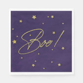 Serviette En Papier Boo violet/or ! Fête d'Halloween (Devant)