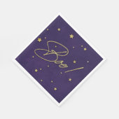 Serviette En Papier Boo violet/or ! Fête d'Halloween (Coin)