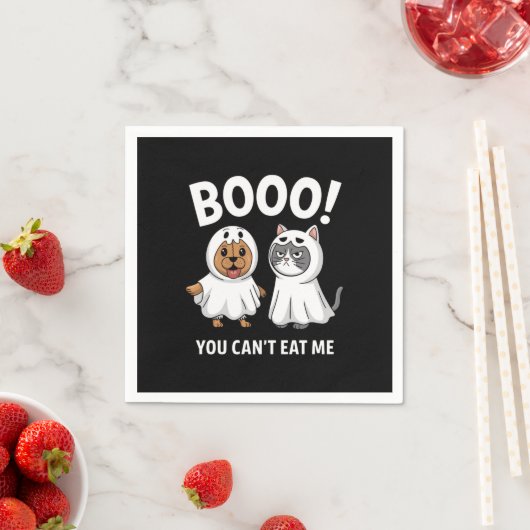 Serviette En Papier Boo Vous ne pouvez pas me manger Chiens et Chats D (En situation)