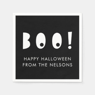 Serviette En Papier Boo Yeux Éffrayants Halloween personnalisé