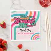 Serviette En Papier Boogie d'anniversaire Retro Disco sur mesure 70's  (En situation)