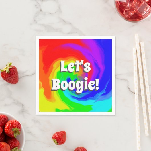 Serviette En Papier Boogie ! Vague de chaleur vive Anniversaire (En situation)