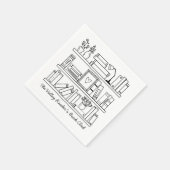 Serviette En Papier Book Club Event Personalized (Coin)