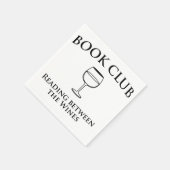 Serviette En Papier Book Club Reading Between Wines (Coin)