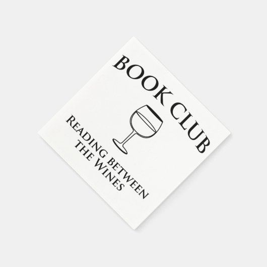 Serviette En Papier Book Club Reading Between Wines (Coin)