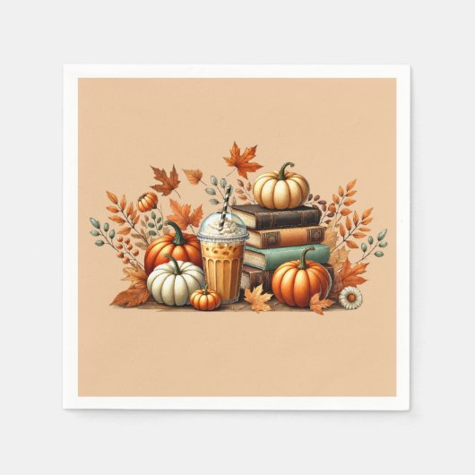 Serviette En Papier Bookish Fall (Devant)