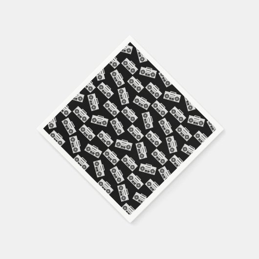 Serviette En Papier Boombox de musique Imprimer Boombox Motif d'art No (Coin)