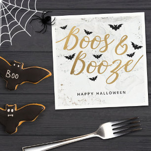 Serviette En Papier Boos & Booze Halloween Party
