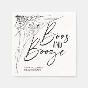 Serviette En Papier Boos et Booze Halloween Party