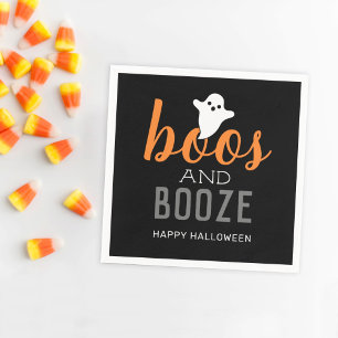 Serviette En Papier Boos et Booze Halloween Party