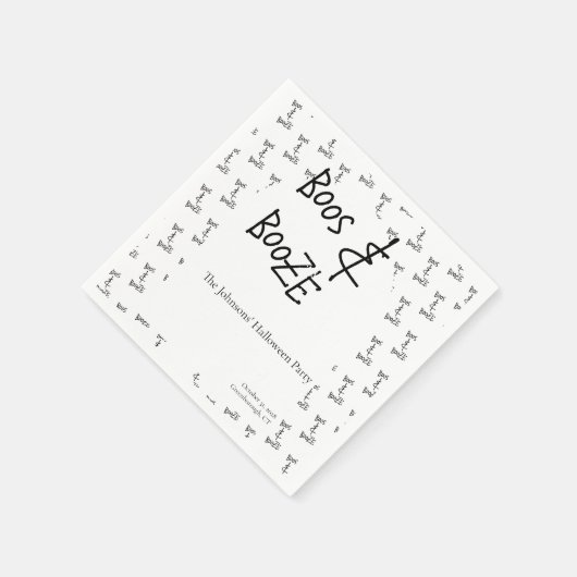 Serviette En Papier Boos et Booze Halloween Party Minimal (Coin)