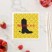 Serviette En Papier Boot Cowboy lance Silhouette Bandana 60e anniversa (En situation)