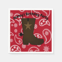 Boot customisé Red Bandana Cowboy