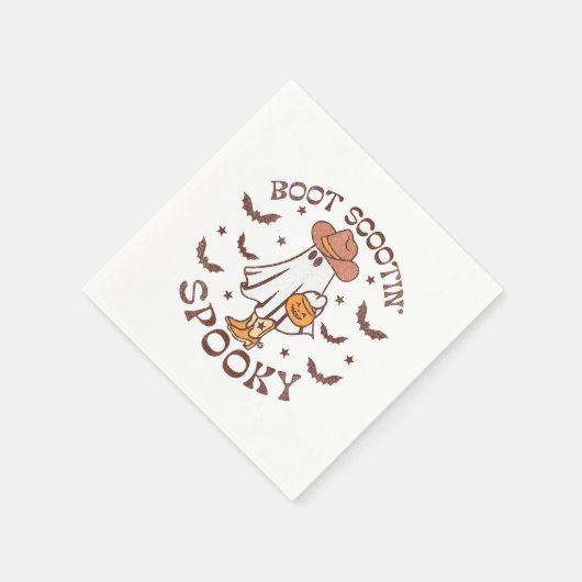 Serviette En Papier Boot Scootin Éffrayant, Halloween de l'Ouest, auto (Coin)
