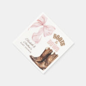 Serviette En Papier Boots & Bows TWINS Baby Shower (Coin)