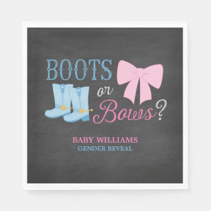 Serviette En Papier Boots or Bows Genre Reveillez Baby shower de fête