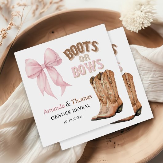 Serviette En Papier Boots or Bows Western Genre Reveve