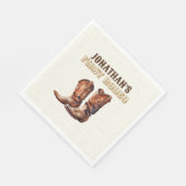Serviette En Papier Boots rustiques Cowboy 1er Rodeo Anniversaire Papi (Coin)