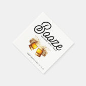 Serviette En Papier Booze Before I Do's Enterrement de Vie de Garçon / (Coin)