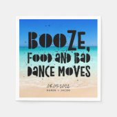Serviette En Papier Booze drôle Nourriture Mauvaise Danse Déplace Plag (Devant)