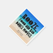 Serviette En Papier Booze drôle Nourriture Mauvaise Danse Déplace Plag (Coin)