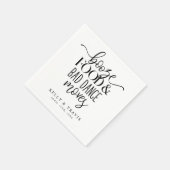 Serviette En Papier Booze nourriture et mauvaise danse déménage Mariag (Coin)
