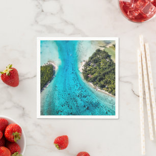 Serviette En Papier Bora Bora - Chemin Vers L'Océan