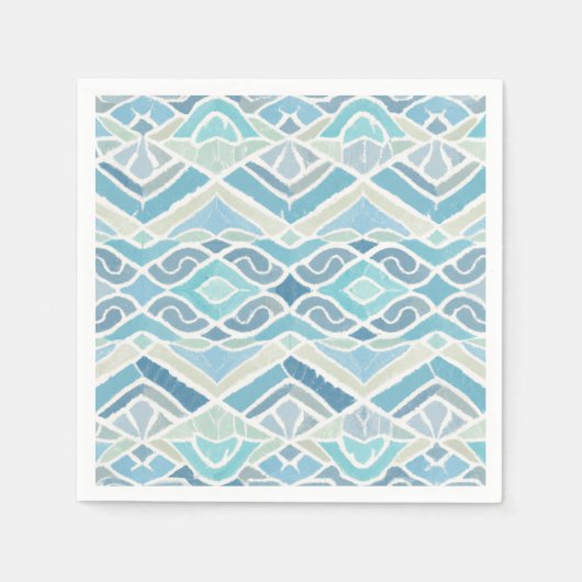 Serviette En Papier Bord de mer/plage/bleu marine (Devant)