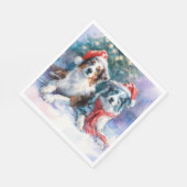Serviette En Papier Border Collie Paper Napkin (Coin)