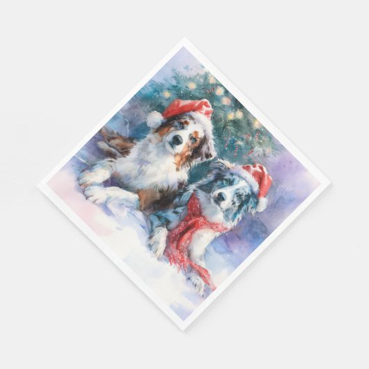 Serviette En Papier Border Collie Paper Napkin (Coin)