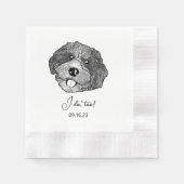 Serviette En Papier Bordoodle Chien Personnalisé Je fais Aussi (Devant)