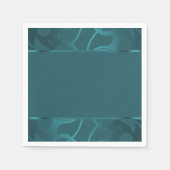 Serviette En Papier Bordure Art déco Turquoise (Devant)