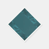 Serviette En Papier Bordure Art déco Turquoise (Coin)