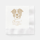 Serviette En Papier Bordure Collie Chien Cheval Personnalisé Serviette (Devant)